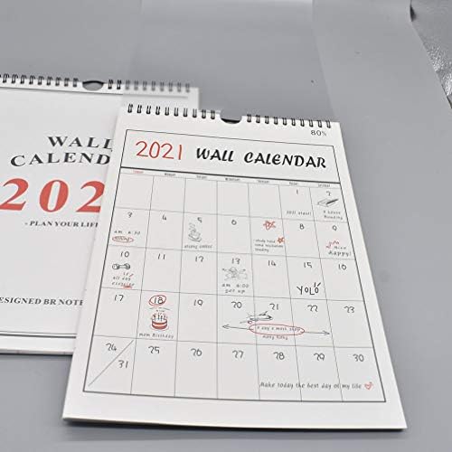 Calendário de mesa de mesa de mesa do Nuobesty Desktop 2020-2021 Calendário - Calendário de parede pendurado na parede calendário