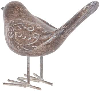 Resina angustiada de pássaros esculpidos para a tabela de manto de livros Mantel Decoração de 6 Altura