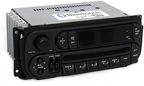 1 Factory Radio AM FM CD Player W Bluetooth Compatível com 2002-2007 Chrysler Jeep Dodge RBK Slider P05091506AG