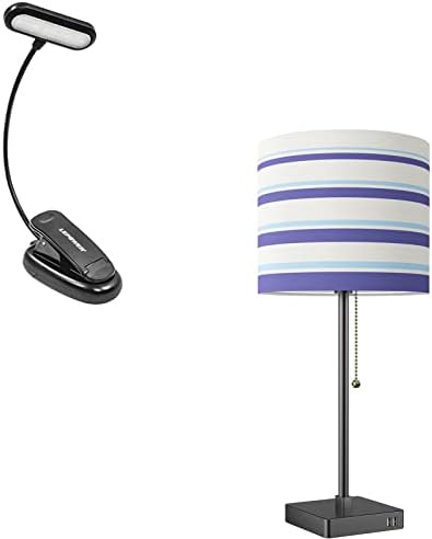 Lâmpada de cabeceira com porta de cabeceira com porta USB, lâmpada de mesa, lâmpadas de cabeceira de cabeceira para quartos, 9