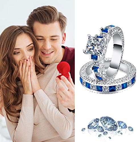2023 Novos acessórios Women Wedding Out Comemore Jewelry Gift Ring Anéis de noivado de 3 peças