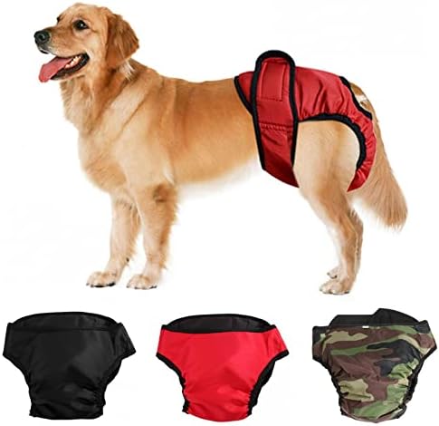 Fraldas de cães masculinas e femininas, calças sanitárias fisiológicas laváveis ​​reutilizáveis, calças fisiológicas