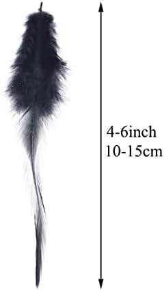 100pcs Tingido Feather Natural Galo Feathers para costura Acessórios de jóias de jóias Plumes Dream Catcher Decor 10-15cm-bai