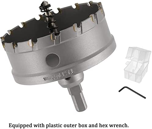 Serra de orifício TCT de 85 mm, 3-3/8 ”de diâmetro de corte de tungstênio tungstênio bit de broca de abridor de cortadores