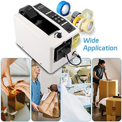 Máquina de corte de fita elétrica, cortador automático de dispensador de fita para embalagem/embalagem de presentes, com comprimento