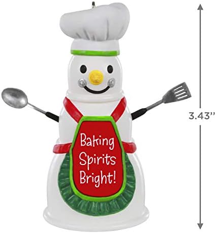Hallmark Keetake Ornamento de Natal 2020, Spirits Bright Bright Snowman
