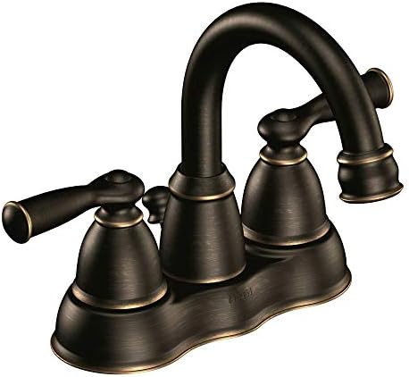 Moen CA84913BRB Double Handle Centerset Torneira de banheiro da coleção Banbury, Bronze Mediterrâneo