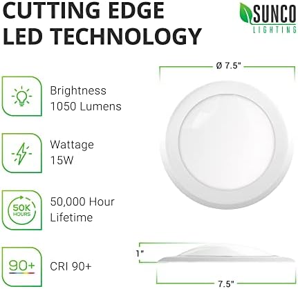 Iluminação suco 12 pacote de 5/6 Luzes de disco LED Luzes de montagem de montagem luminária de teto