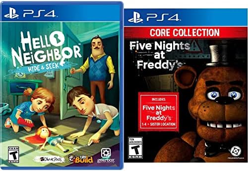 Olá vizinho: Hide & Seek - PlayStation 4 e cinco noites no Freddy's: The Core Collection - PlayStation 4