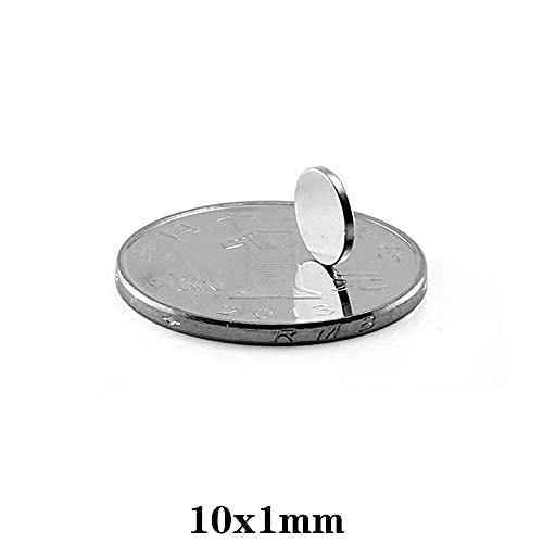 100pcs 10x1mm fino ímã de neodímio forte 10mmx1mm ímã permanente disco 10x1mm poderoso ímã magnético redondo 10*1 mm
