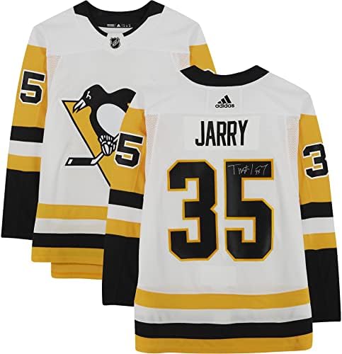 Tristan Jarry Pittsburgh Penguins Autografou White Adidas Authentic Jersey - Jerseys autografadas da NHL