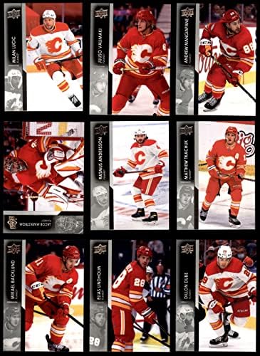 2021-22 Deck superior Calgary Flames quase completa conjunto de equipes Calgary Flames NM/MT Flames
