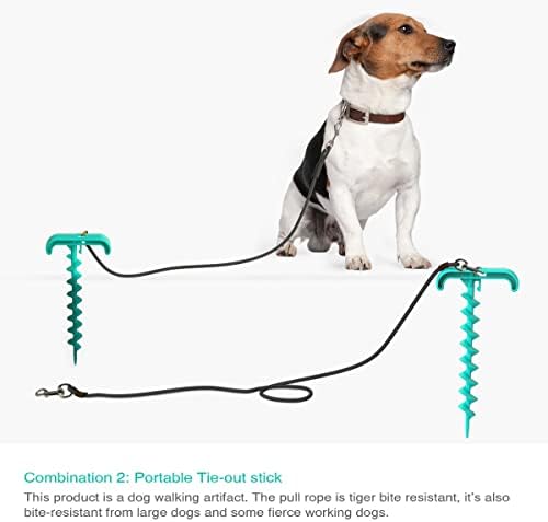 Conjunto de brinquedos para cães fhtdaw, conjunto de palitos portáteis para cães, corda de cachorro, bola molar, corda de