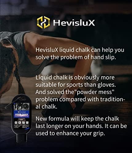 HEVISLUX LIQUID LIDE. Melhore a aderência à mão para ginástica, escalada rochosa e levantamento de peso. Fórmula de secagem rápida.
