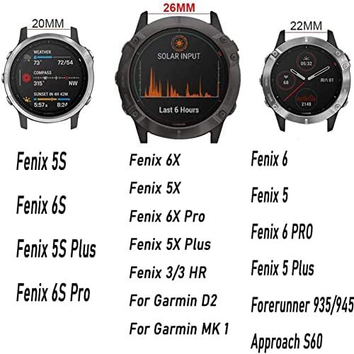 Daseb nova pulseira de substituição de silicone inteligente para Garmin Fenix ​​6 6s 6x Pro 5 5x mais 3 3 HR 935 MK Redação rápida