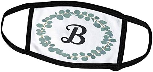 3drose letra b monograma eucalipto folhas grinaldas elegantes vegetação - tampas de rosto