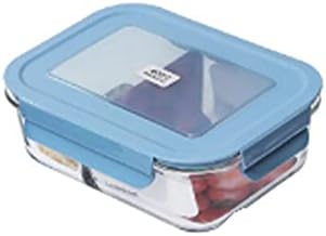 QYTECFH Lunch Recurther Square Glass Fresh Keeping Box, design separado, pode ser usado como uma caixa de bento, pode ser usado na cozinha, vá trabalhar