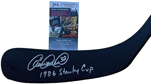 Claude Lemieux assinou e inscrito em 1986 Cup Montreal Canadiens Stick JSA COA - Autografado NHL Sticks