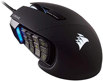 Corsair Scimitar Pro RGB - MMO Gaming Mouse - 16.000 DPI Sensor óptico - 12 botões laterais programáveis ​​- preto