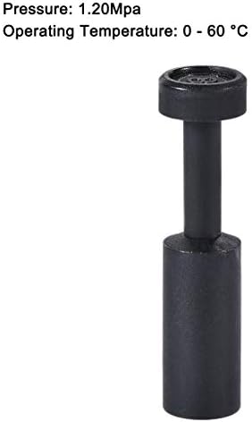 UXCELL PUSH para conectar os acessórios, tampa de tampa plugues pneumáticos, ajuste para o diâmetro interno de 8 mm. Tubo de tubo de mangueira de ar, plástico, preto, pacote de 20