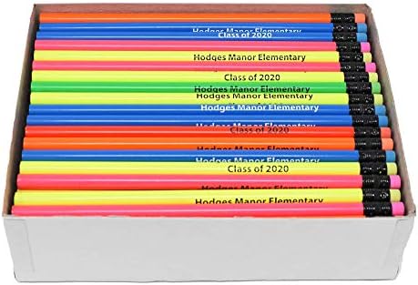 Lápis Impresso Lápis redondo de neon - 500 por caixa - cores variadas