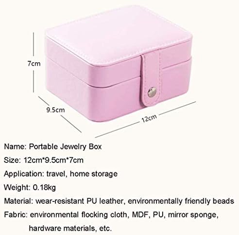 XJJZS Small Travel Jewelry Box Organizer for Girls Ladies - Brincho de couro Relino Relógio do suporte de caixa de armazenamento