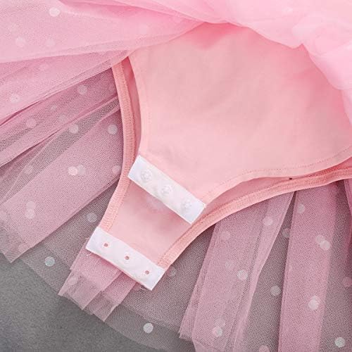 IDOPIP Toddler Kid Girls lantejas Camisole Ballet Dance Dress Glitter Polka Dot Tutu Skirted Leotard Ballerina Dancewear 3-10y