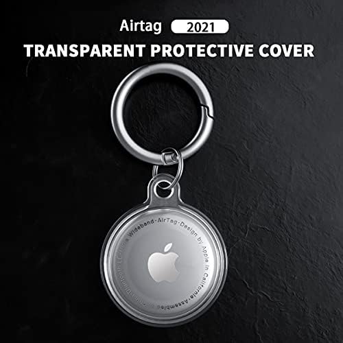 AICASE CORPO COMPLETO 360 CASE CLARO COMPATÍVEL COM 2021 Airtag de maçã, estojo de proteção com chaveiro para animais de estimação Caps Cats