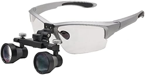 Lyslldh Binocular Loupe 2.5x Loupe dental com óculos de trabalho de longa distância de trabalho de trabalho Proteção