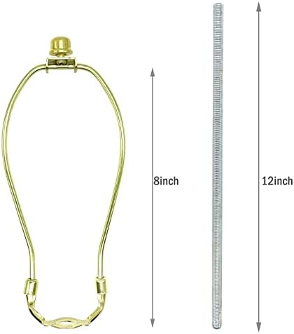 Kit de lâmpada Ecudis, kit de fiação da lâmpada de mesa com harpa de 8 polegadas, tubo de lâmpada de 2 peças de 3 peças de 3 peças, com instruções para design ou reparo de lâmpada diy