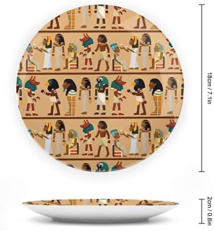 Egito Faraó Padrão Placa Decorativa de Baço China com Stand Home Wobble-Places Placas de Placas Domésticas Placa Doméstica Presente