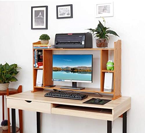 Zhaoxh - Prateleiras flutuantes Gerente de desktop Bookshelf Blu -ray Media Storage Storage Rack Stand Stand Bamboo Desk Office