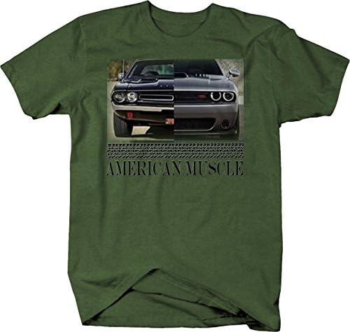 American Muscle Hotrod Challenger Modern & Classic Racing camiseta para homens