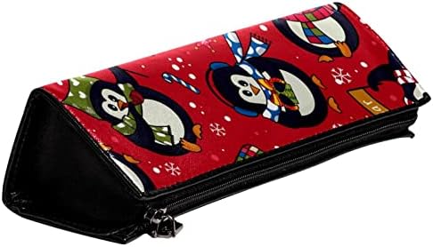 Bolsa de maquiagem tbouobt bolsa de bolsa cosmética bolsa bolsa com zíper, desenho animado pinguim natal