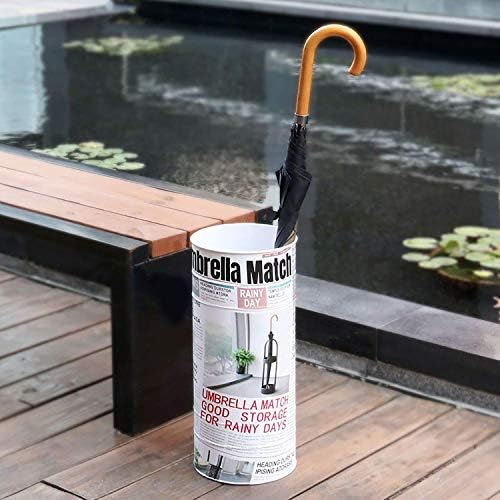 Paifa Umbrella Stands, Stand Rack de guarda -chuva criativo de jornal, simples e elegante, porta -guarda -chuva de metal, para bastões de bengala, entrada, escritório/branco