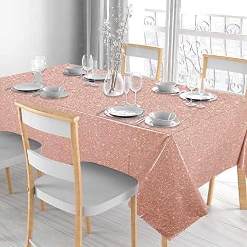 3 PCs 54 x 108 polegadas Rosa Rosa Gold Talha para festas Decorações Glitter Glitter Runner Campa de mesa à prova