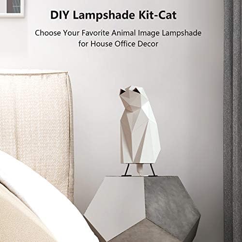 Moou moderno kit de lâmpada de bricolage, lâmpada de cabeceira decoração de casa criativa com imagens de animais vívidas