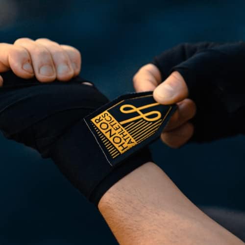 Honra atletismo premium envoltórios alongados de 180 polegadas, 4,5m Bandagens de loop de polegar Proteção manual