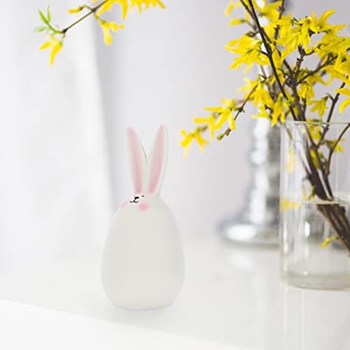 Lioobo decoração de casa decoração de casa ornamento de coelho cerâmica decoração de desktop decoração Bunny estatuetas