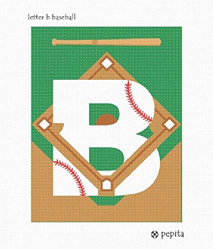 Kit de agulha de Pepita: letra B de beisebol, 9 x 11