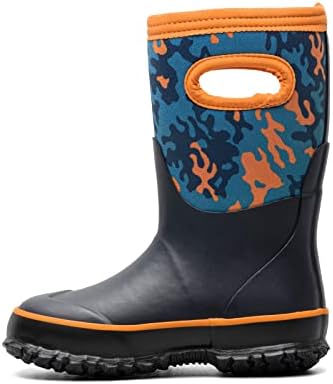 BOGS agarra as crianças à prova d'água isoladas a água todo o tempo botas de chuva botas i para neve, chuva, inverno, lama e clima frio para crianças pequenas, meninas, meninos, unissex