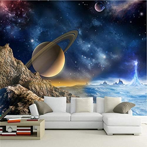 Foto Papel de parede 3D Estéreo Cosmico Planet Mural Pano da parede Sala de estar infantil Cenário Caso-cenário Cobertura de parede Decoração de casa-150x120cm