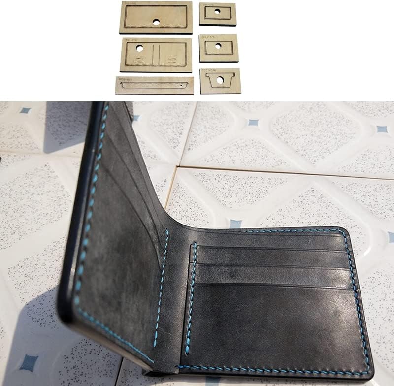 Japan Steel Blade Diy Leather Wallet Titular Wood Die Cut Kinfe Modelo de perfuração de mão Definir Ferramenta de Leathercraft
