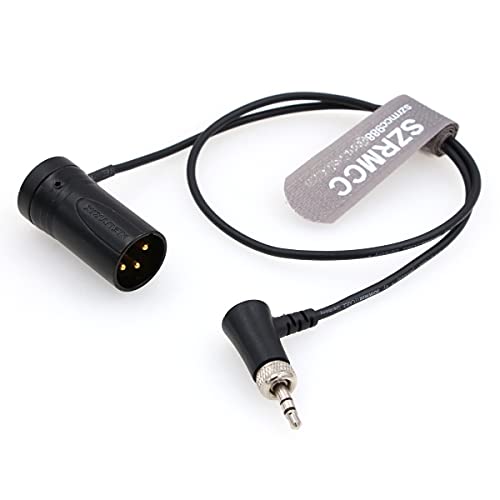 Szrmcc de baixo perfil xlr 3 pinos macho para travar o cabo de áudio TRS de 3,5 mm para Sennheiser Ek500 Sony UWP-D Receptores de transmissor