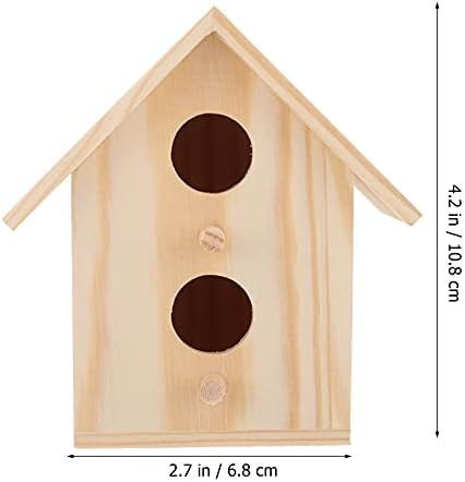 Happyyami Wooden Hummingbird House 2pcs kit de casa de pássaros diy para crianças kit de pássaros inacabados para crianças para crianças para construir casas de pomba