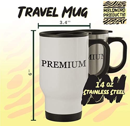 Molandra Products Hike Mais preocupação menos - caneca de viagem de aço inoxidável de 14 onças, prata