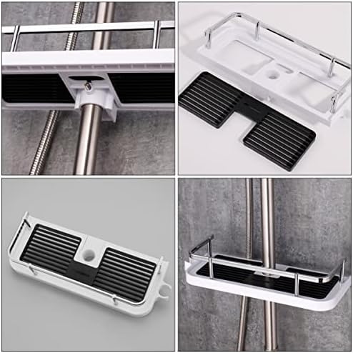 Doitool 2pcs significa Rod de xampu de bandeja Sóios de montagem inoxidável PRACTERIAÇÃO FLUING BURS RUST SEM PARTIMAIS DE ARGANIZADOR