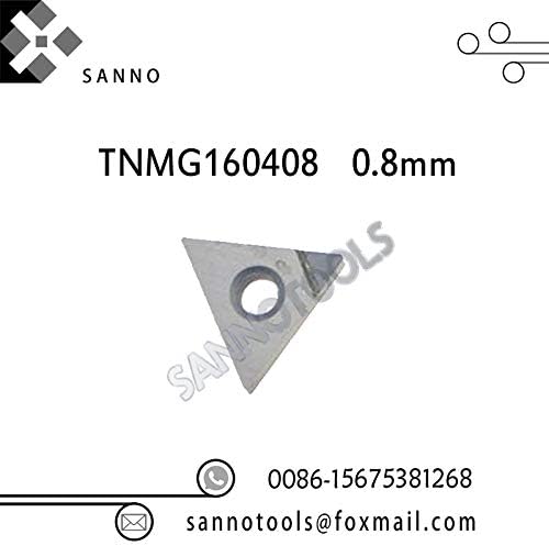 FINCOS! TNMG160402 / TNMG160404 / TNMG160408 PCD CNC CARBIDE Turnings Turnings Turnings para alumínio -: TNMG160402)