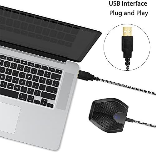 Wetyg Omni-Directional USB Condenser Microfone Mic para Meet