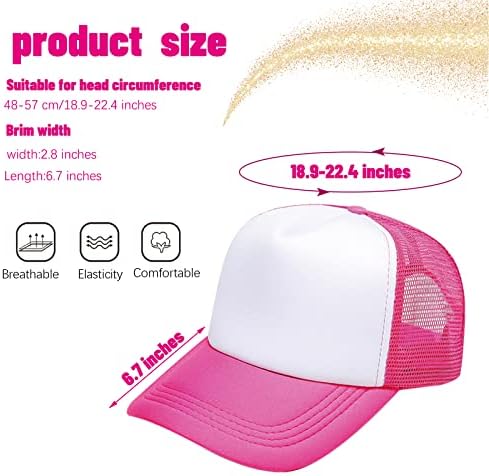 Pacote de 6 pacote de malha de malha Chapéu de sublimação DIY Captura de beisebol em branco Capinha